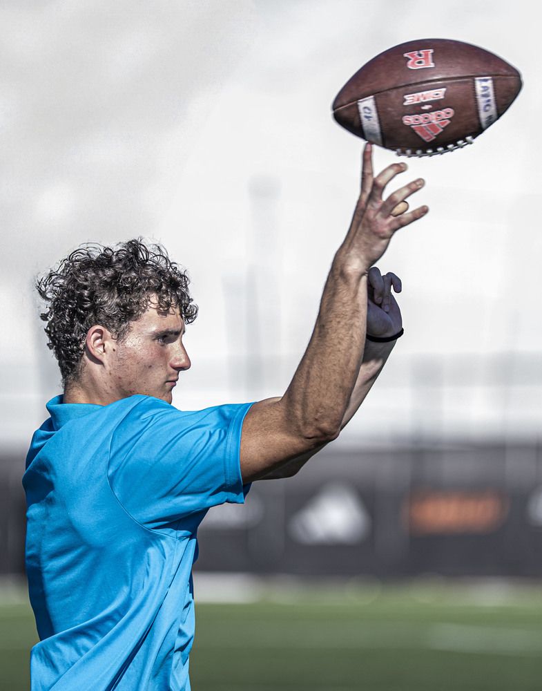 At the tip of a finger