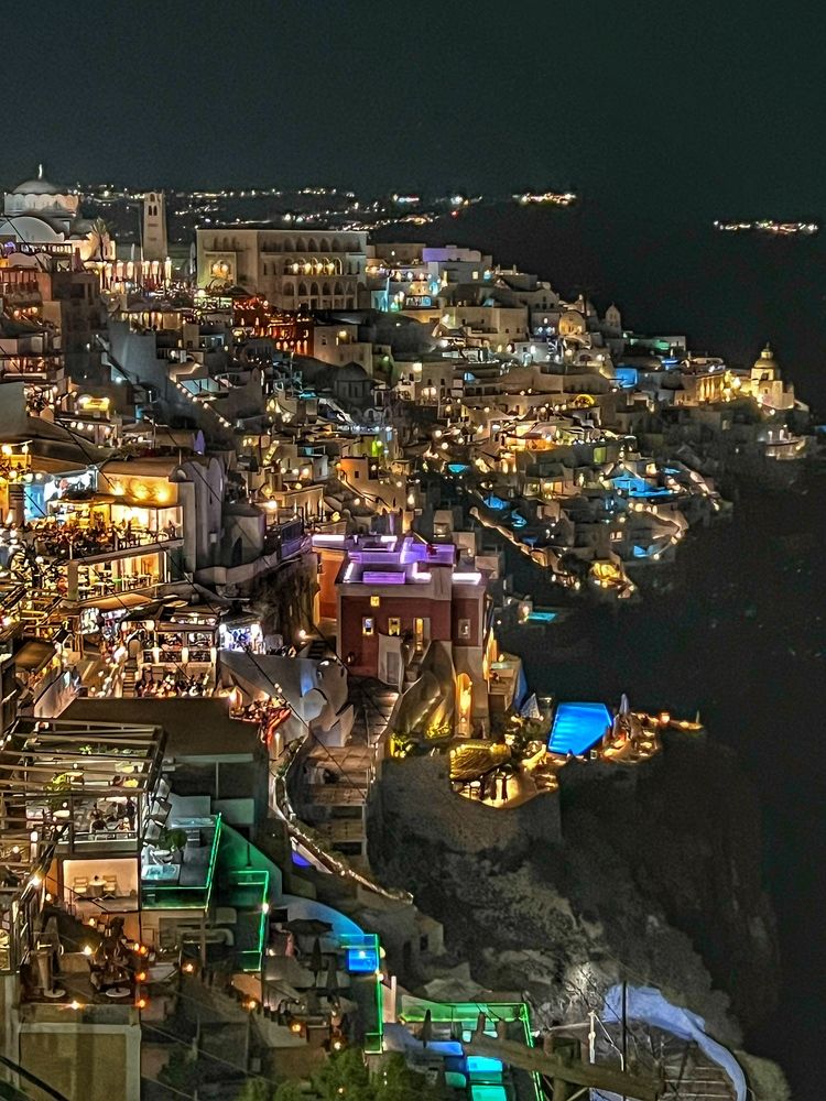 Santorini at night