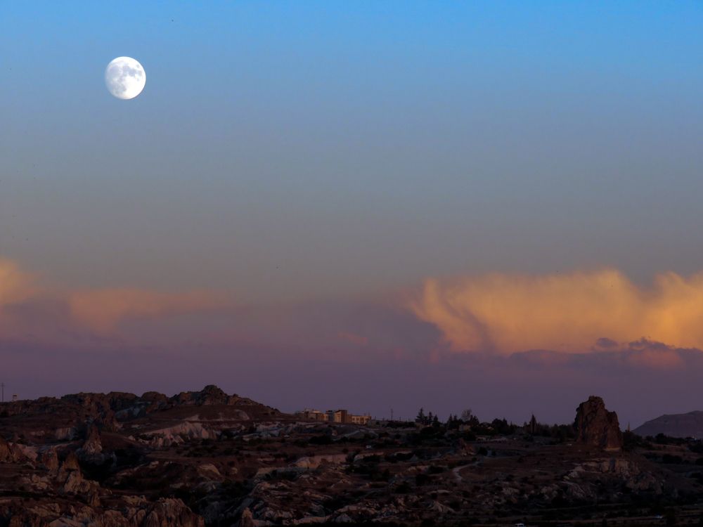Moon over Goreme, Cappadocia