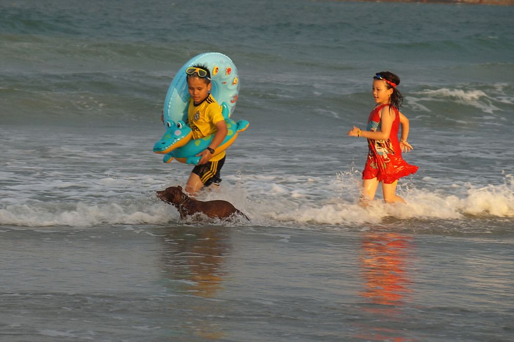 Купание на закате