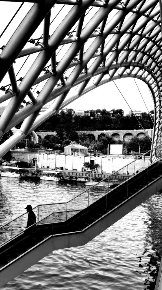 Descending on the bridge World