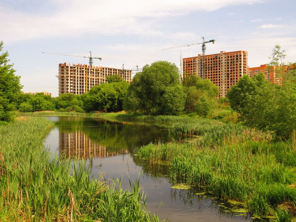 Новостройки у реки