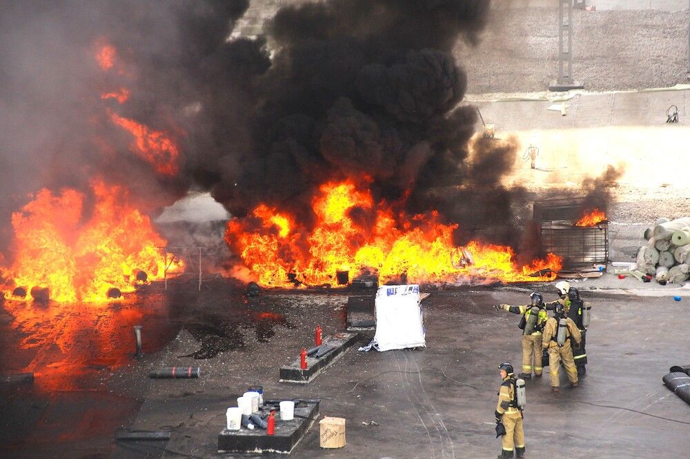 Пожар на стройке