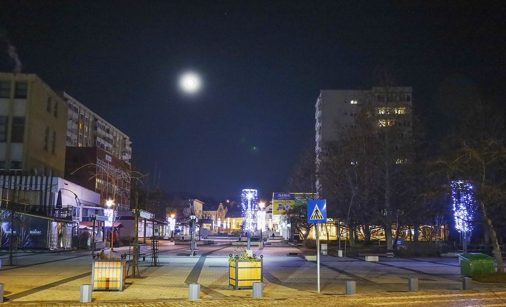 The center in the moonlight