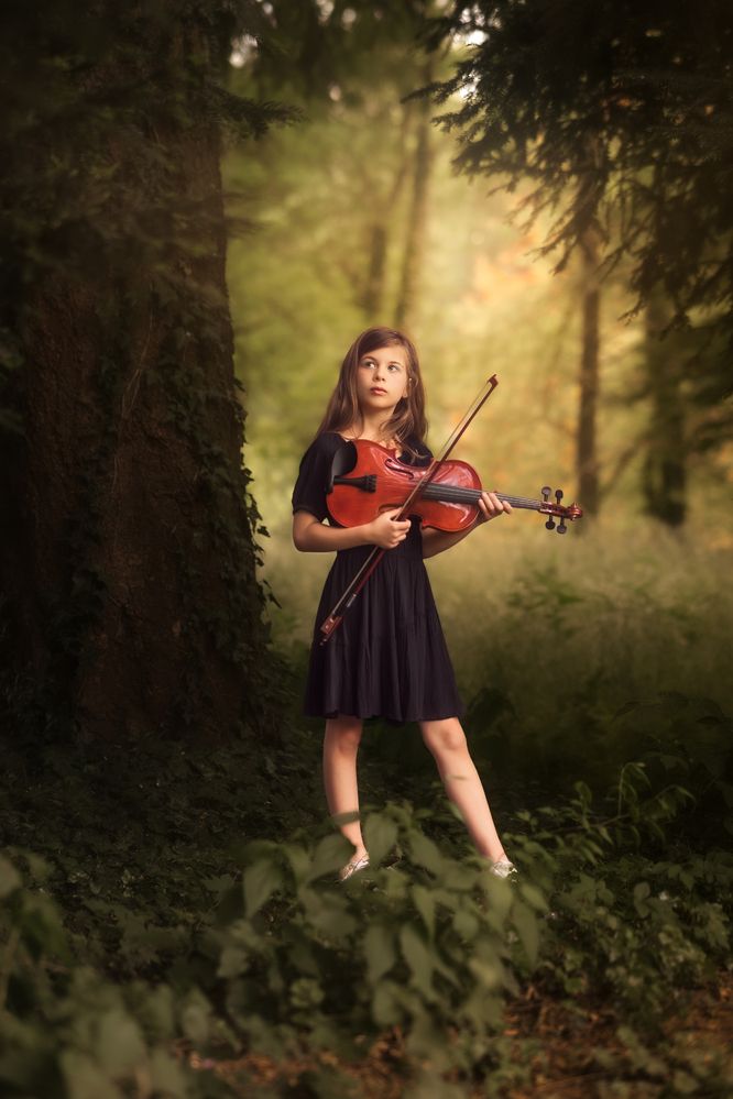The girl and her violin