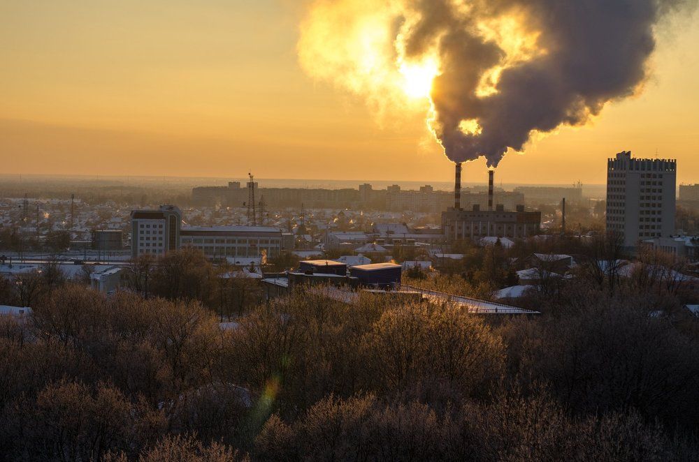Закат над ТЭЦ, г. Гомель