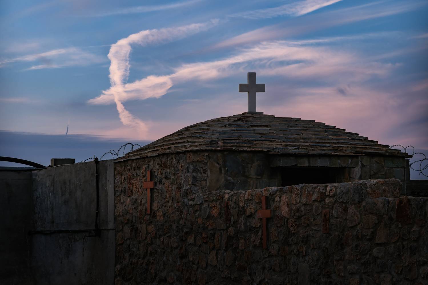 Cross sign in the sky