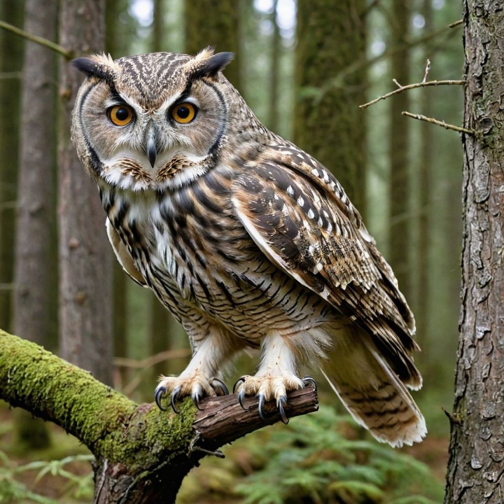 An owl in the forest