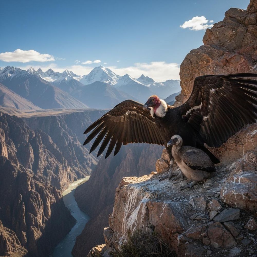 el condor y su cria