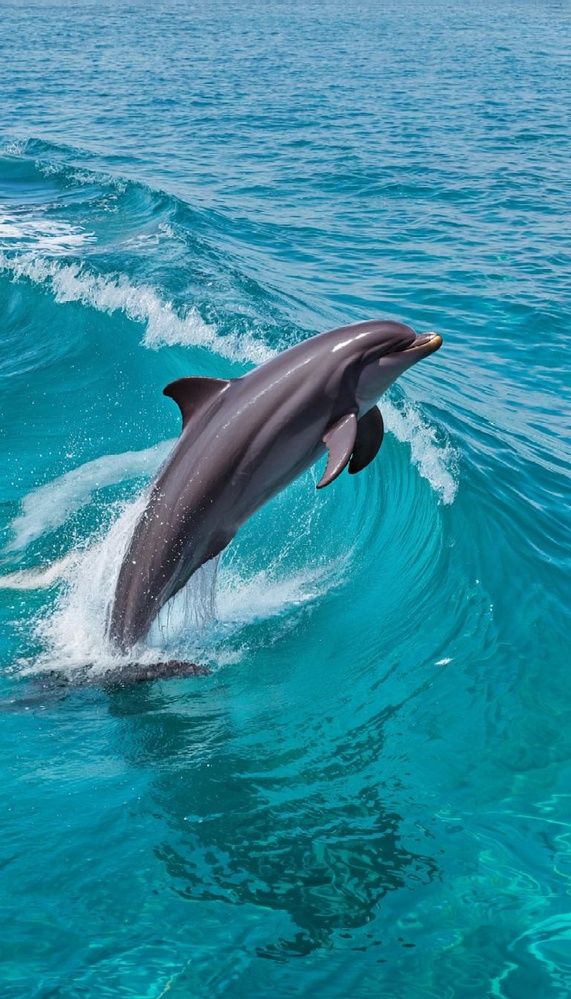 Дельфин и волна