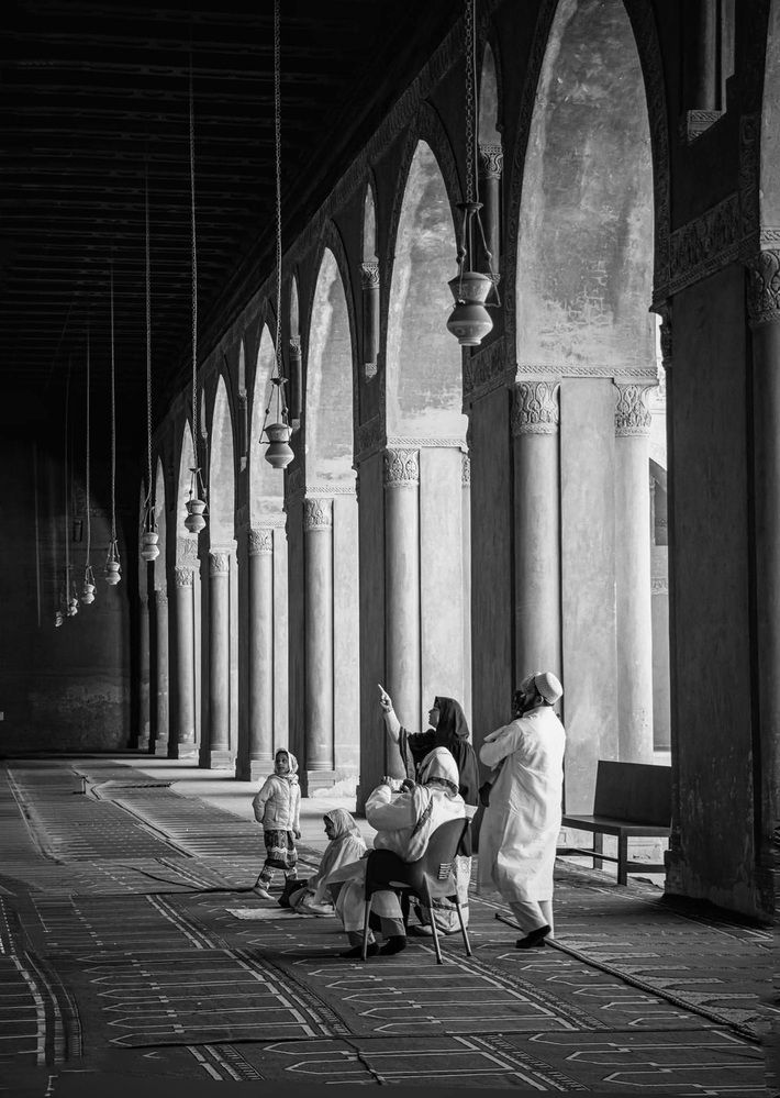 Family at ibn talon mosque