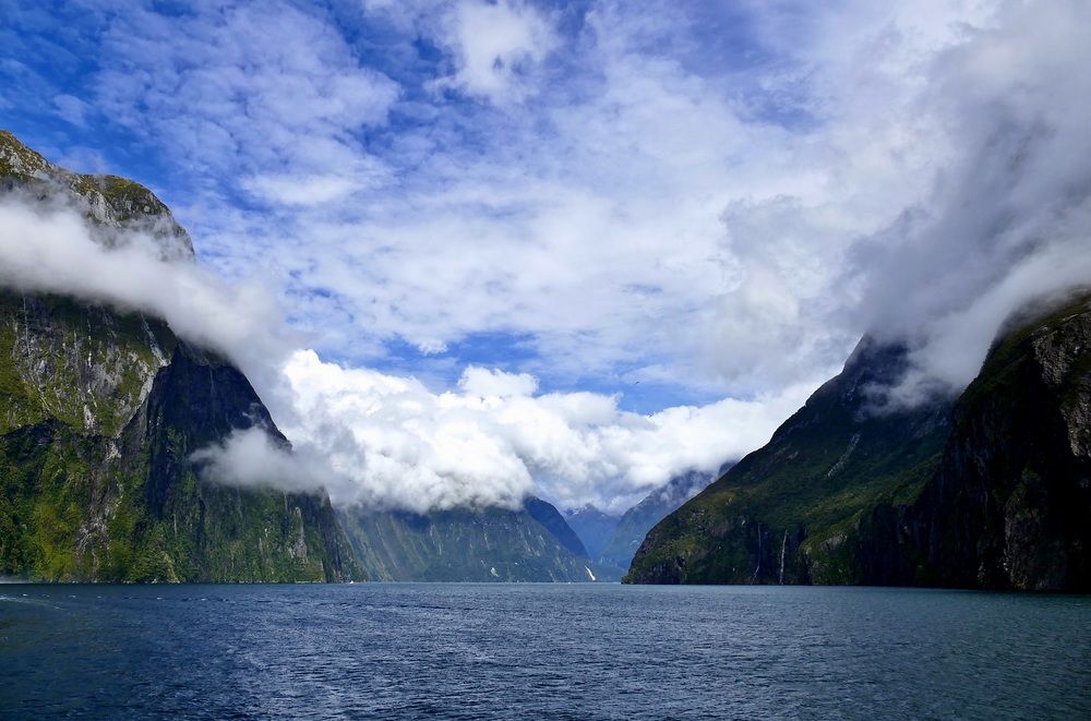 Clouds in fiord
