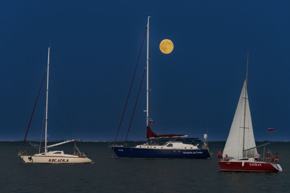 Кто спит, а кто на свиданье спешит... с Луной...