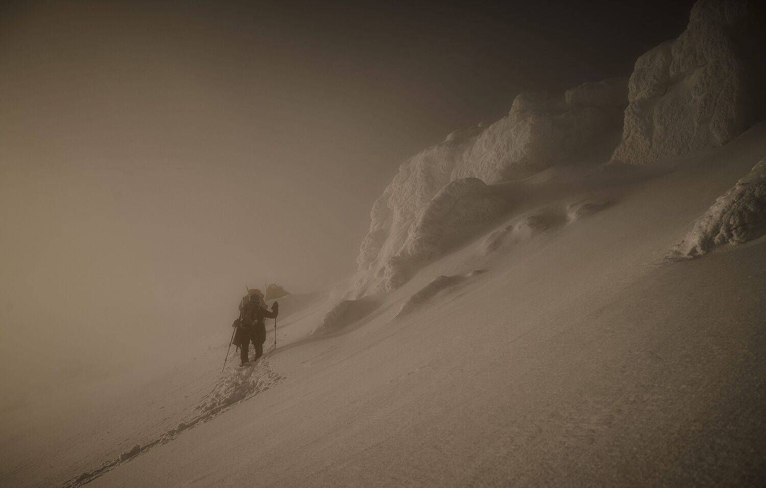 Тахтарвумчорр в тумане.