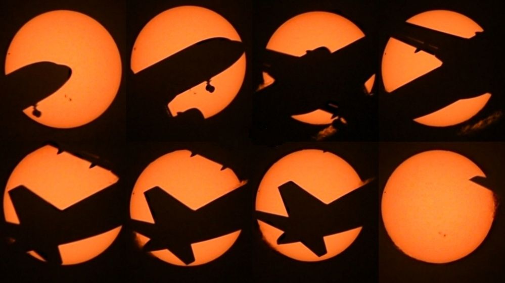 Plane Transit of Sun