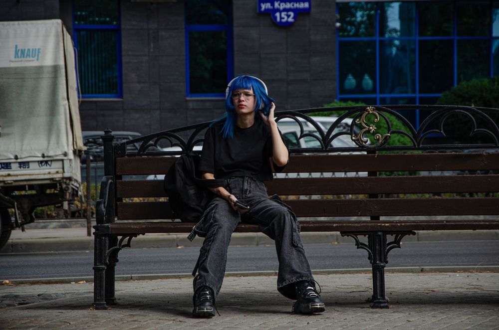 Синее на Красной