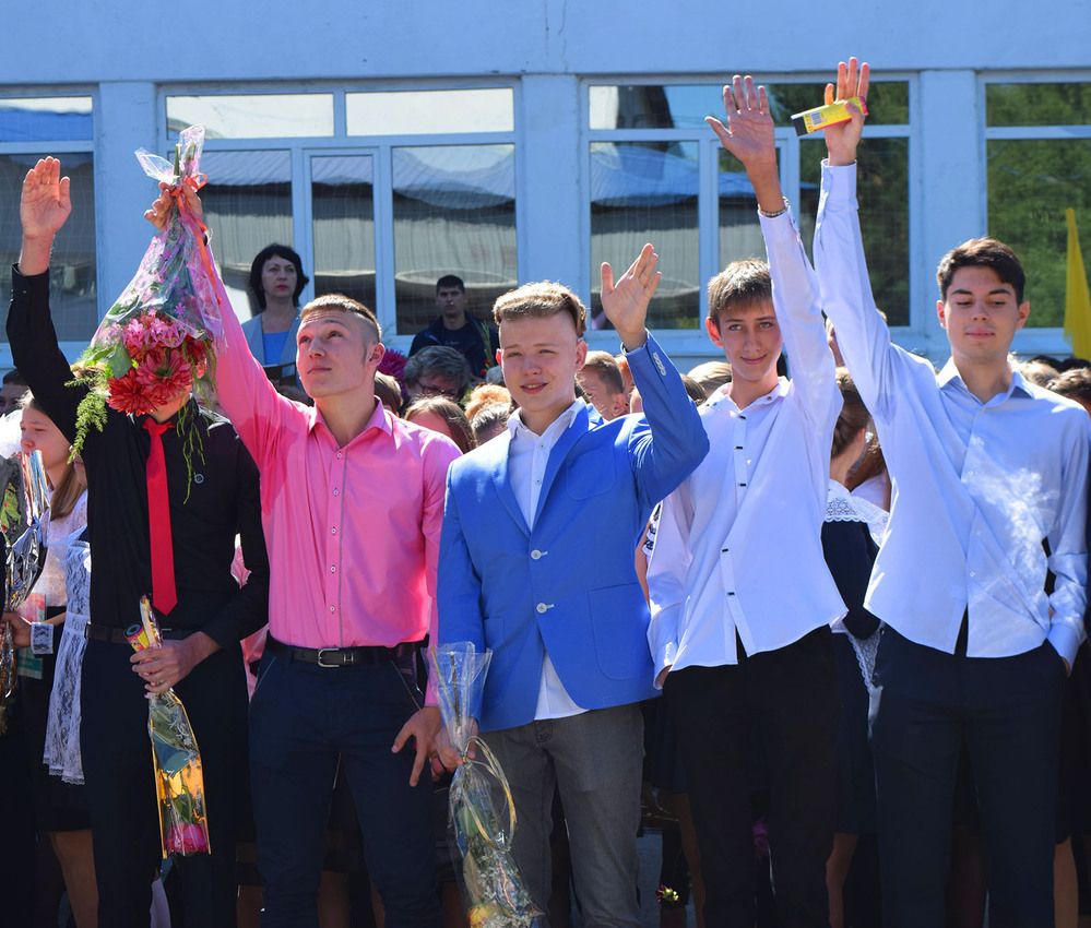 1-е сентября. На линейке