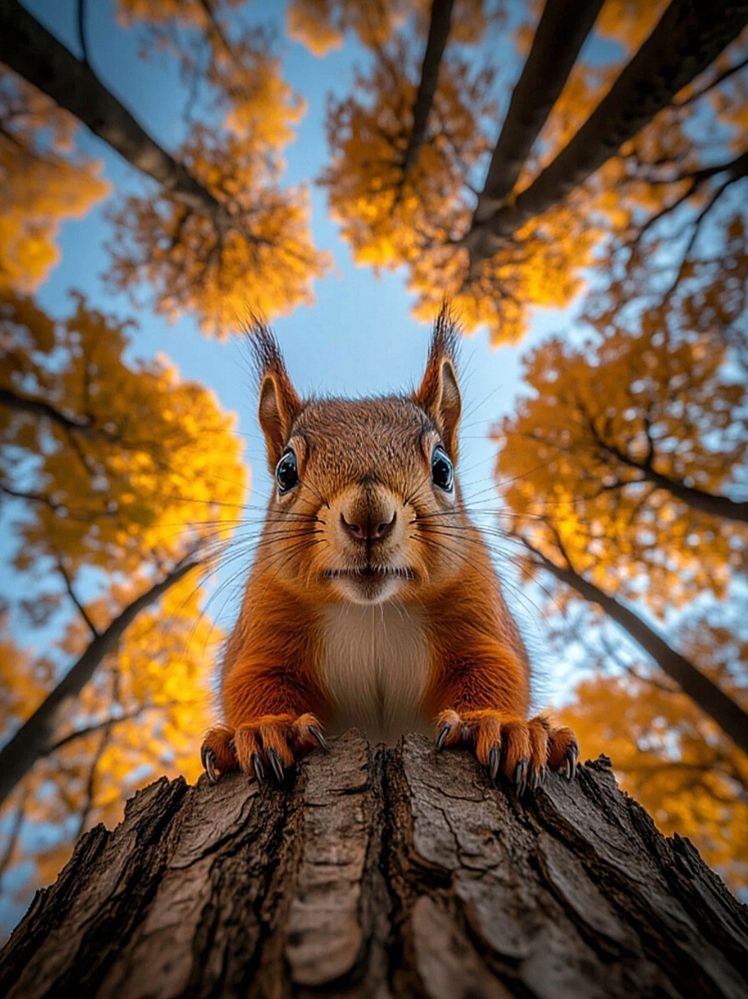 Белочка и осень