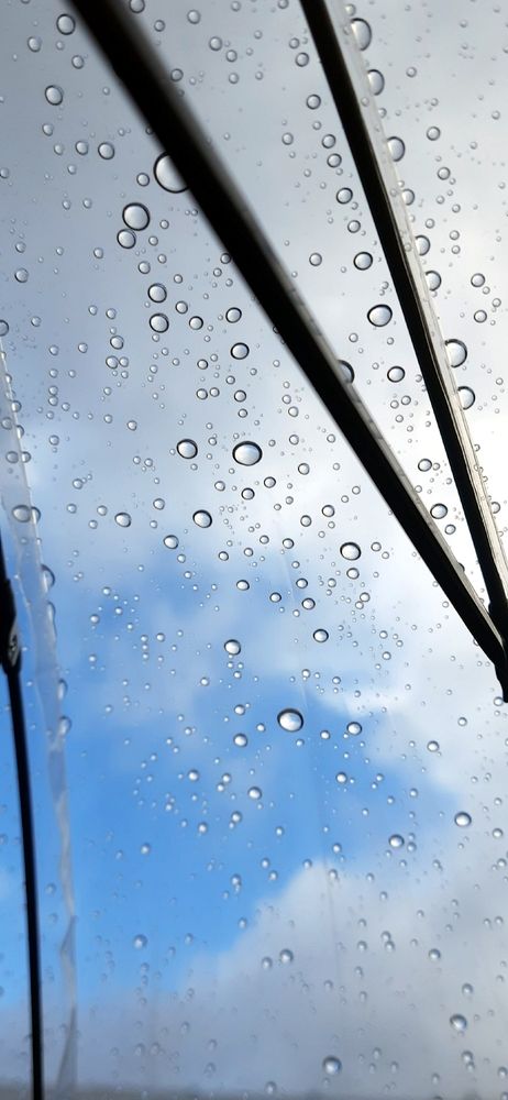 Когда под зонтом видно НЕБО))) и дождь)))