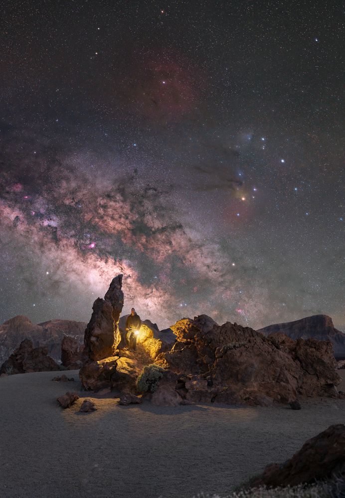 Below the heart of the Milky Way