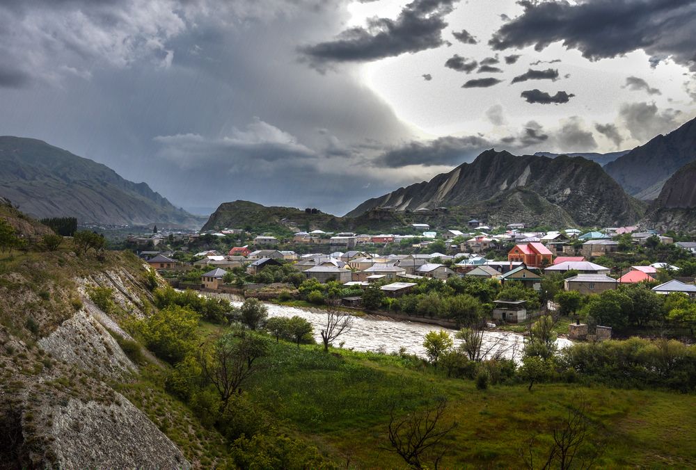 Дождь в горах.