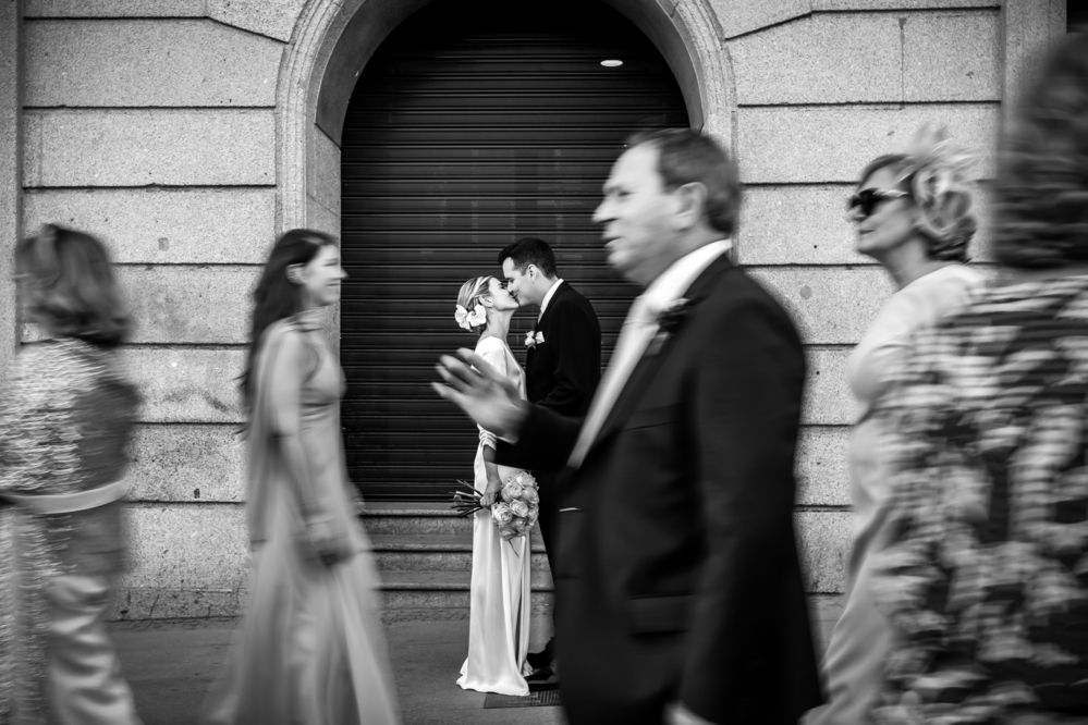 Kissing the bride