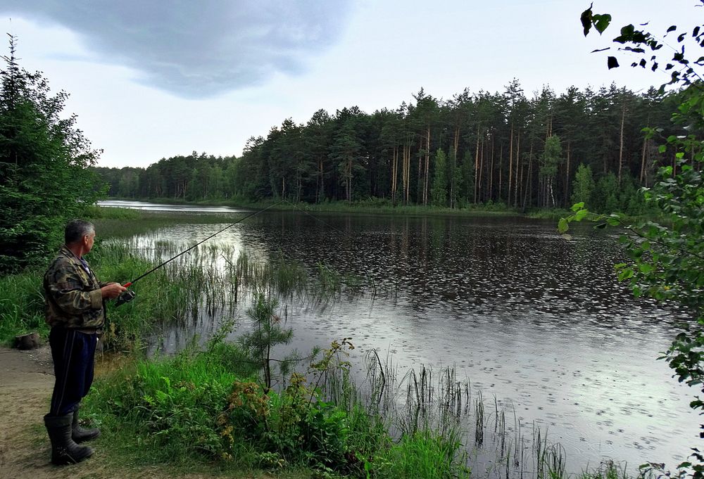 Рыбалка в дождь