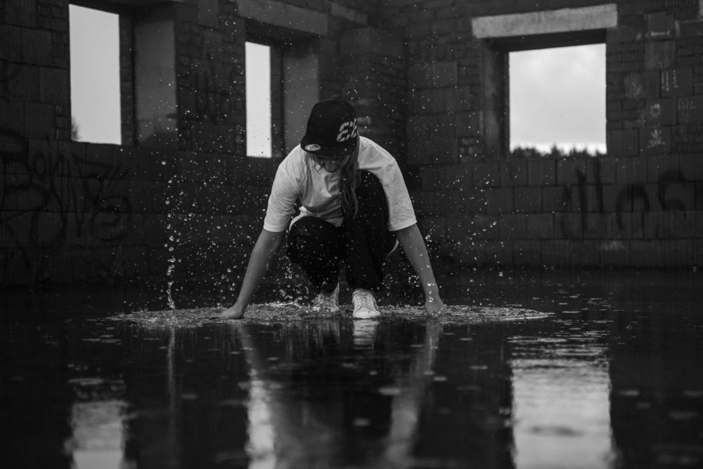 На крыше ткацкой фабрики