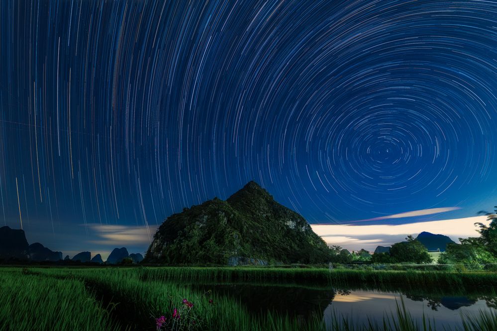 Celestial Whispers Over Guilin Peaks