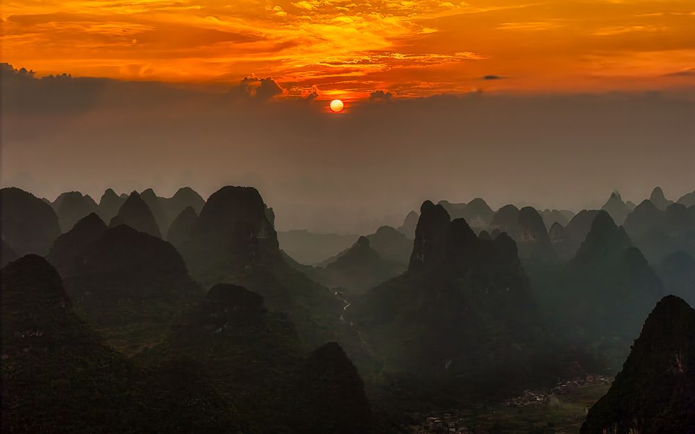 Karst Blushed by Sunset