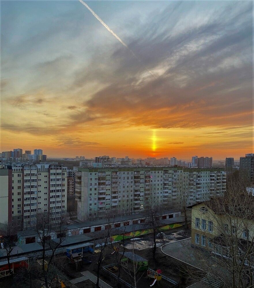 Закат в городе