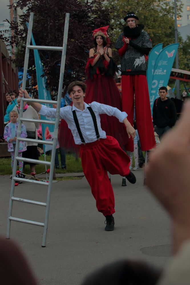 Акробат и лестница