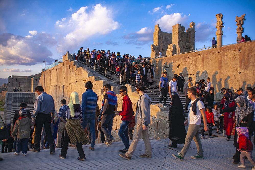 Descent at Sunset — Persepolis
