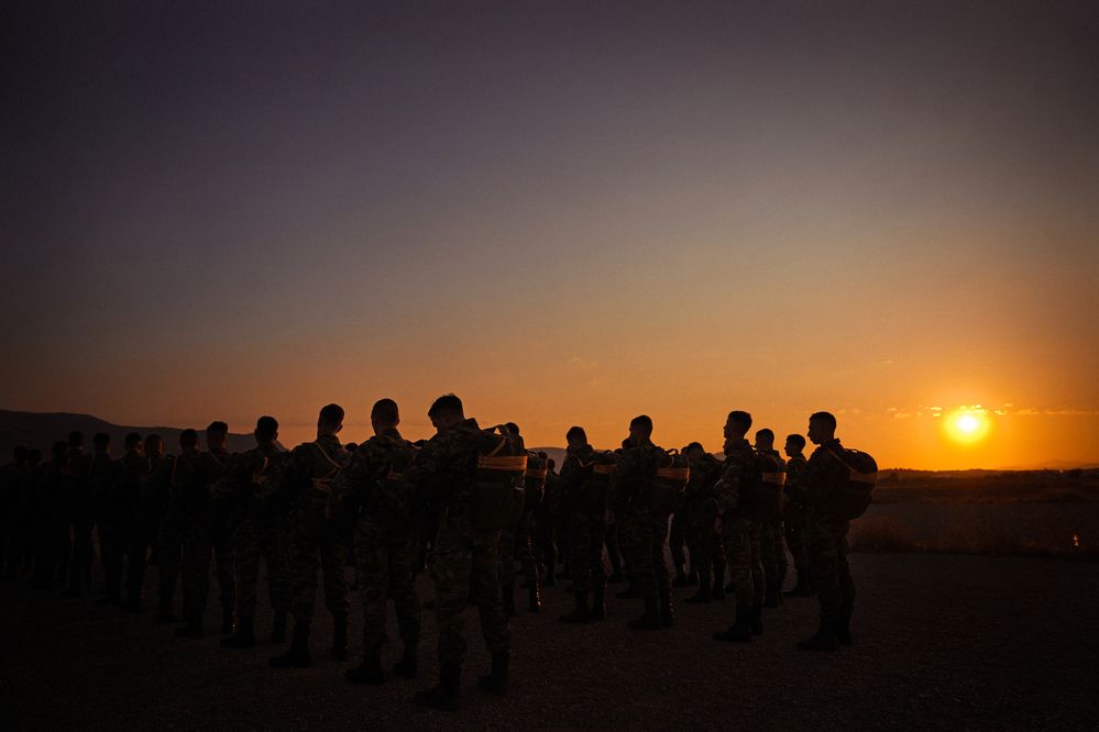 Greek Soldiers in Training