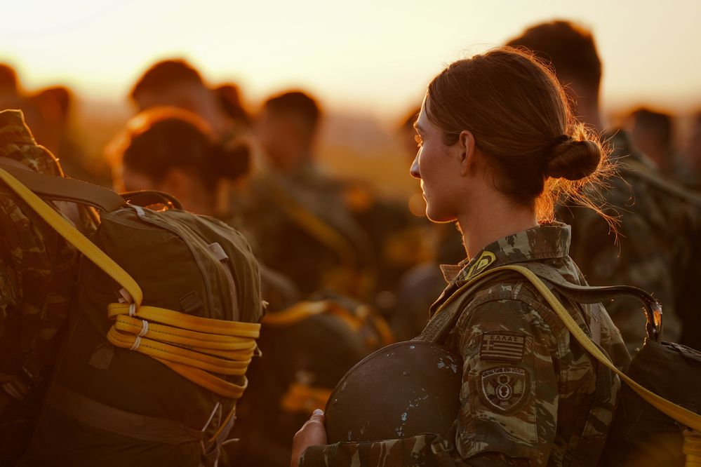 Greek Soldiers in Training