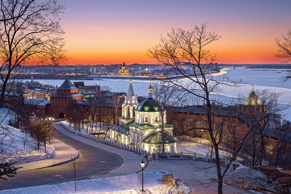Нижегородский Кремль и вид на стрелку
