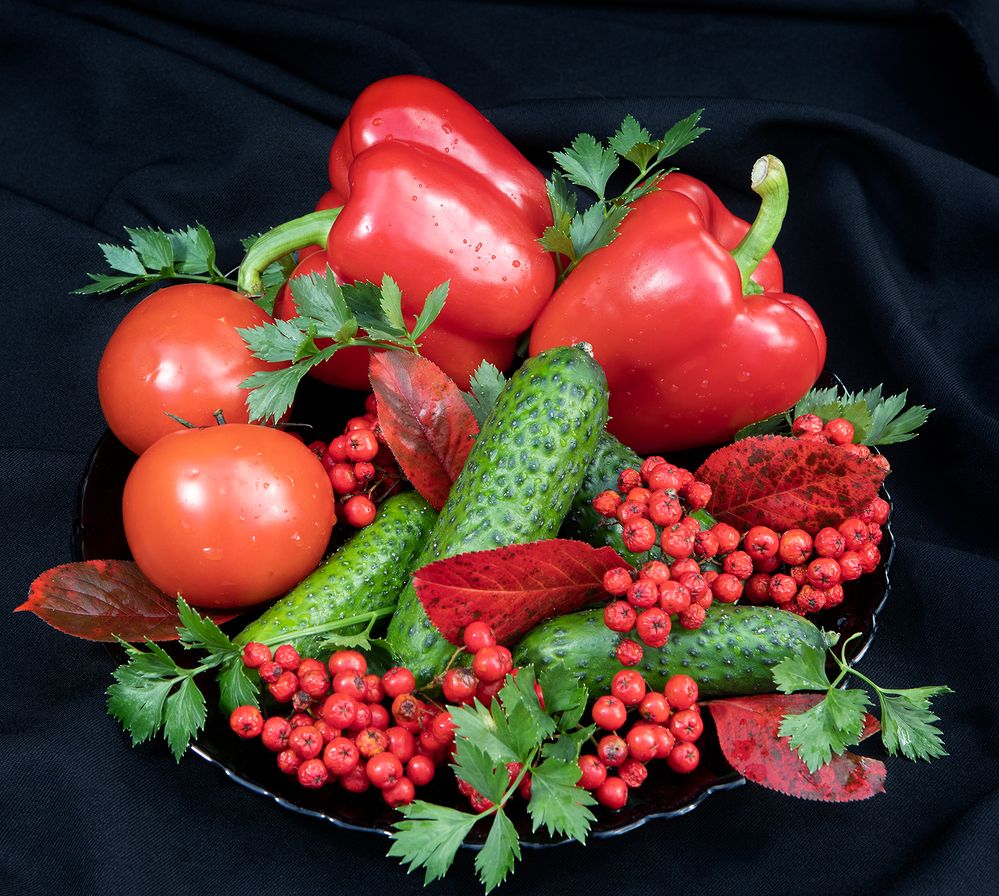 зелёный и красный