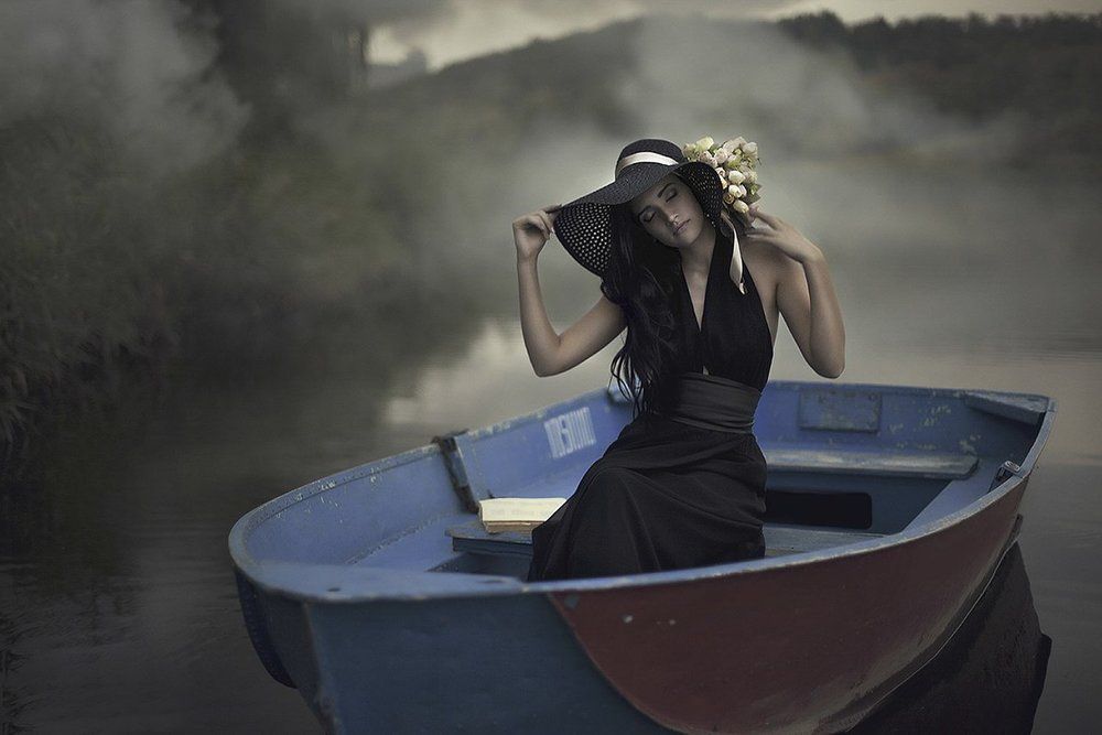 Girl in a boat