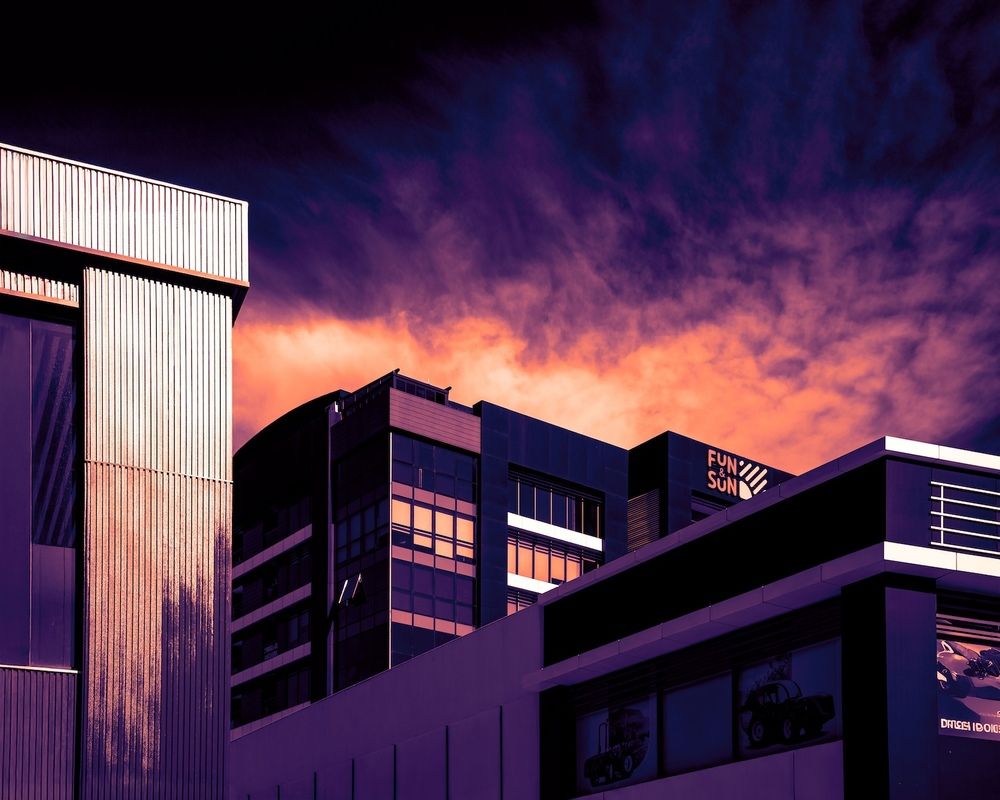 A Dramatic October Sunset in Downtown