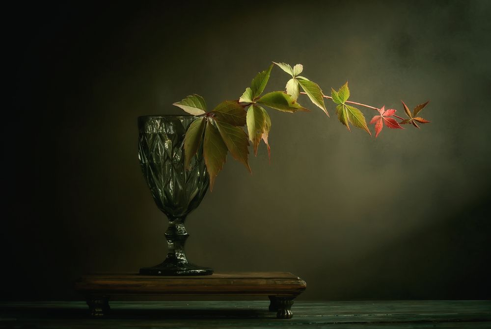 В бокале дикий виноград