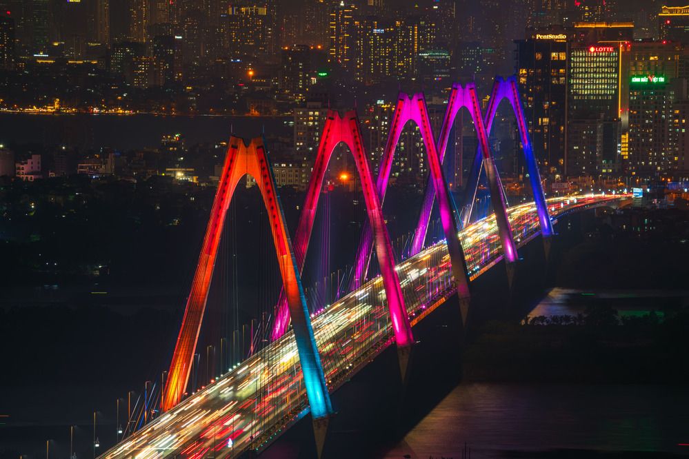 The Pulse of Hanoi: Nhat Tan\'s Neon Arches