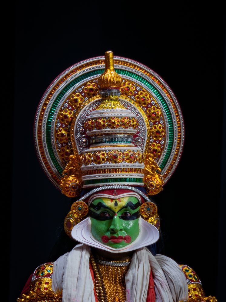 \"Arjuna’s quest, etched in Kathakali’s silence.\"