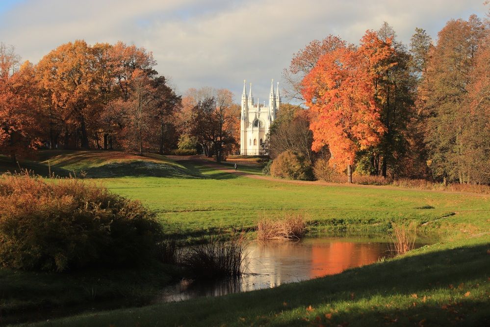 Золотая осень в парке Александрия