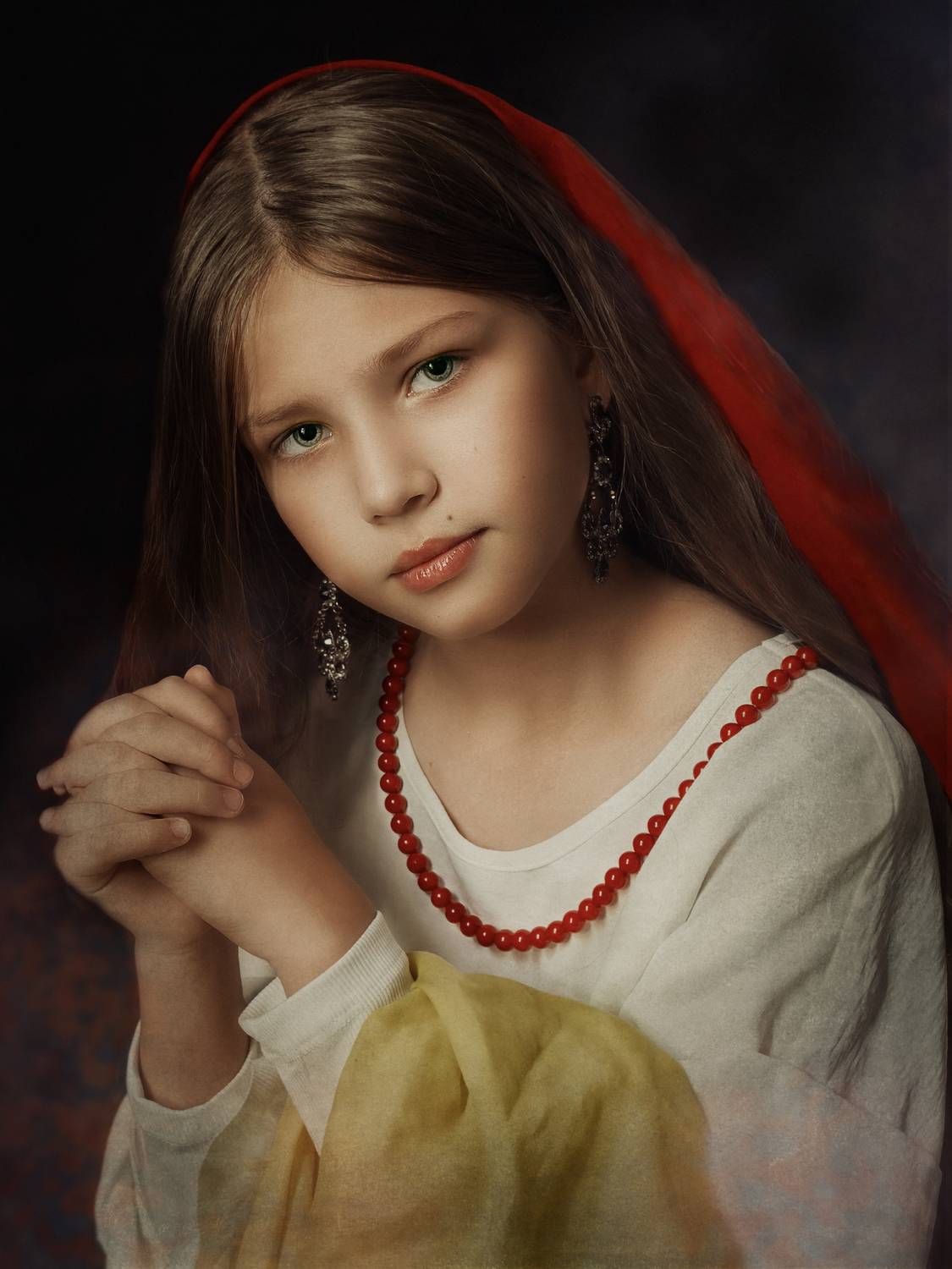 Девочка в красной шали