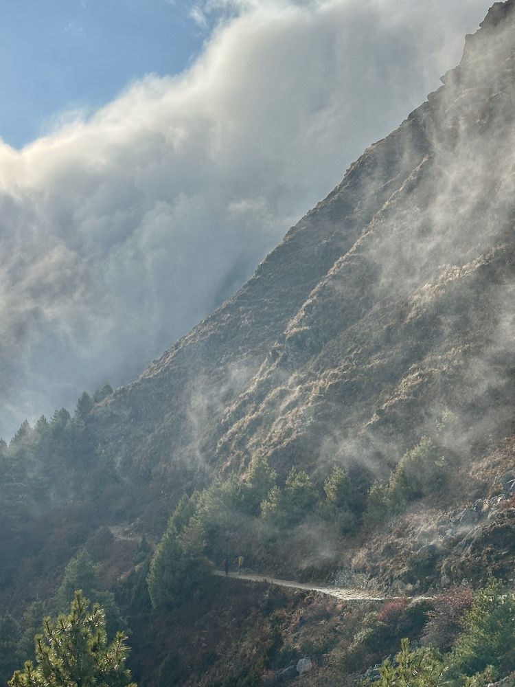Trekking in the clouds