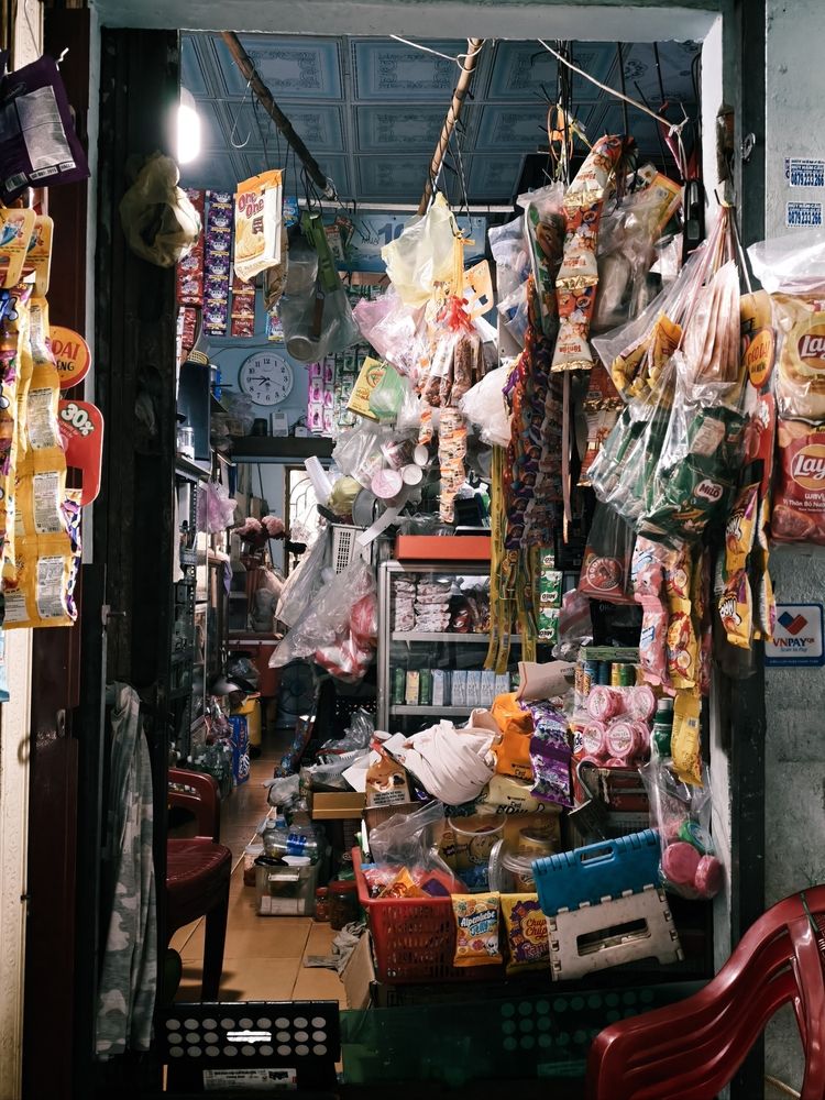 Traditional convenience store in Vietnam