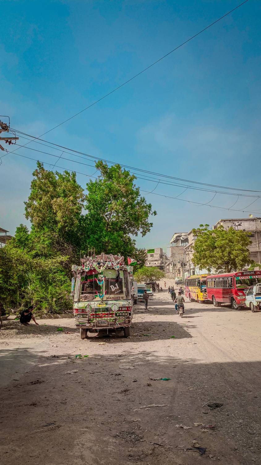 Blue Sky, Green Trees, and City Dust