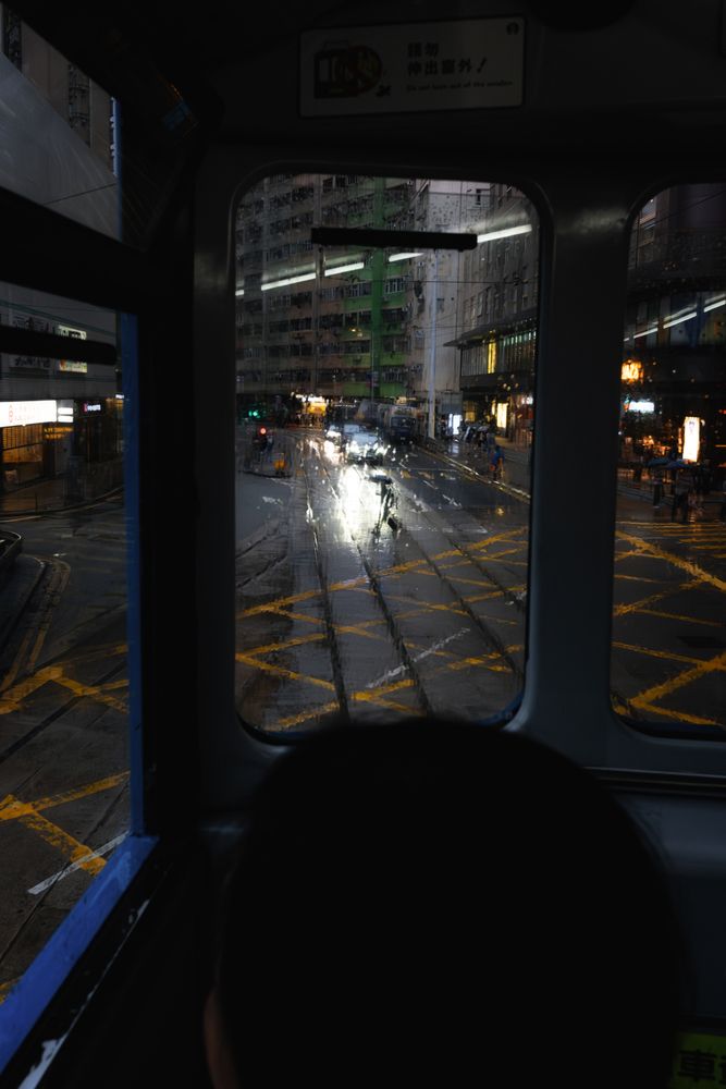 Outside the tram window