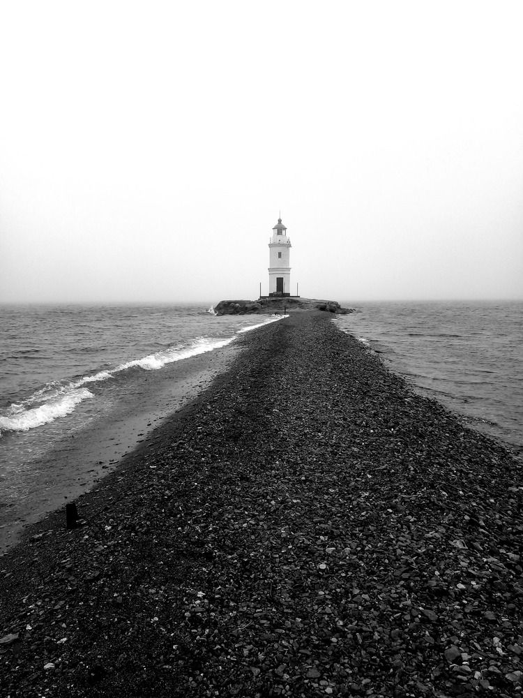 Разный прилив по разные стороны Косы.