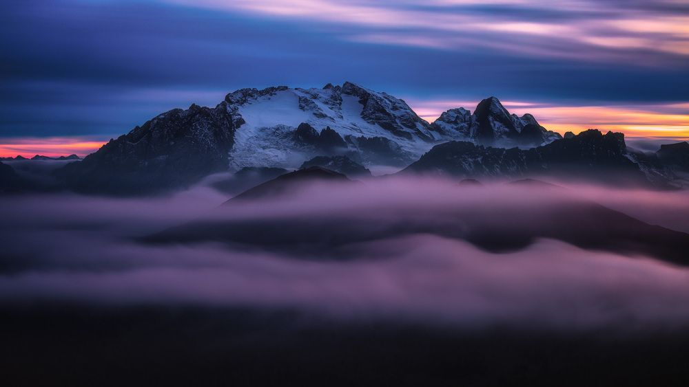 Marmolada in the evening light